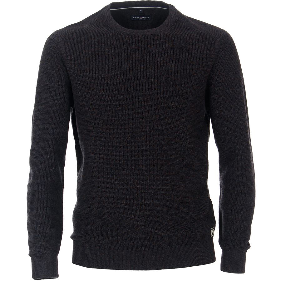 CasaModa Struktur-Pullover XXL braun-blau melange