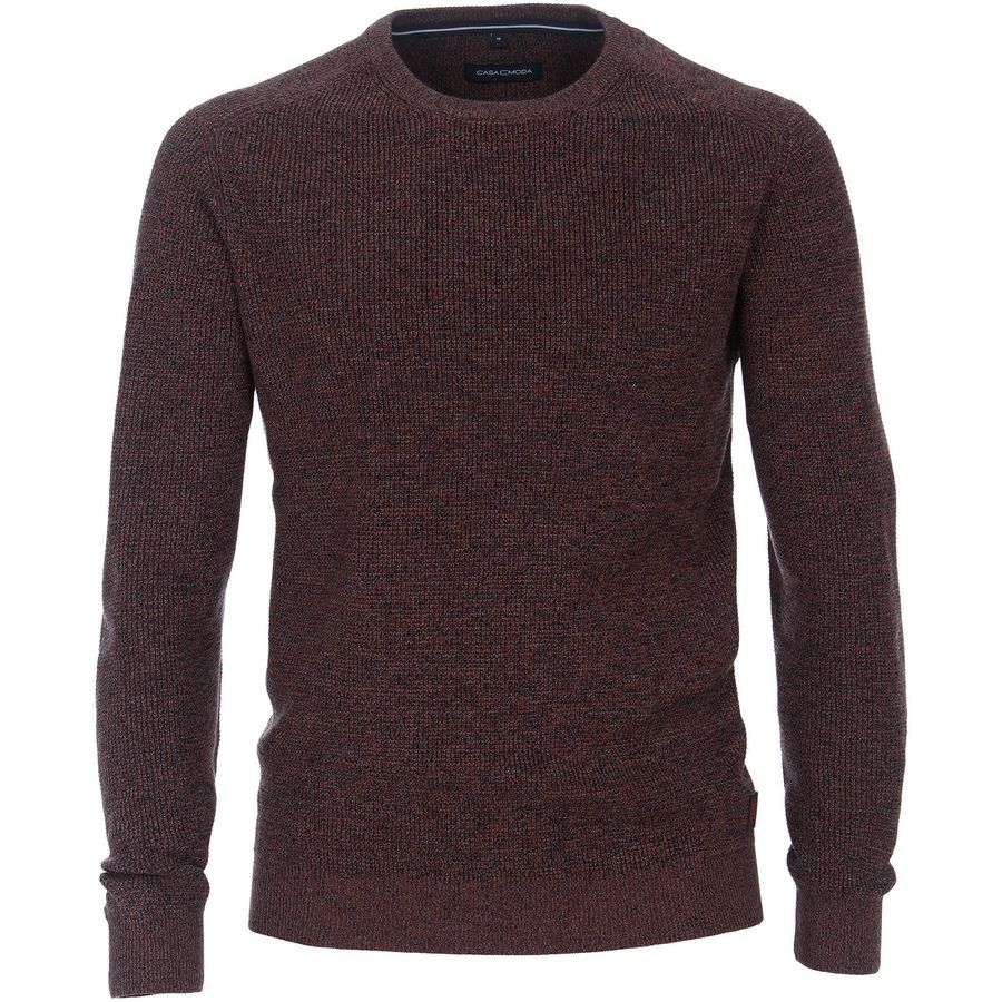 CasaModa Struktur-Pullover XXL orange-grau melange
