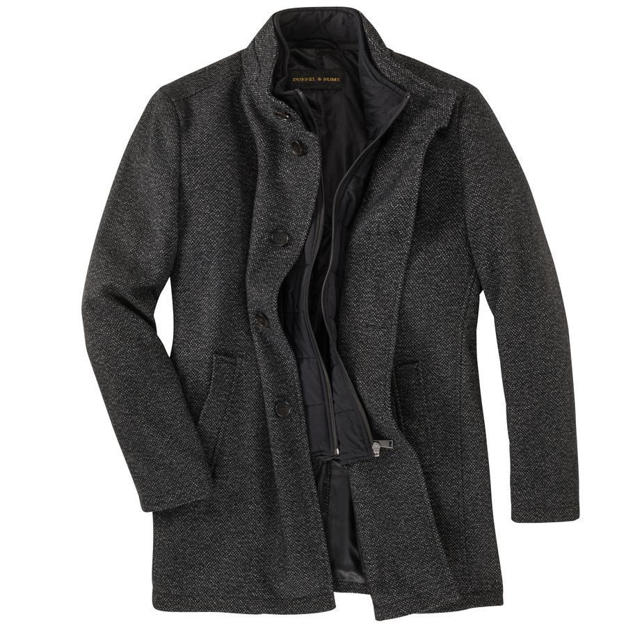 XXL Kurzmantel anthrazit melange Duffel & Rums