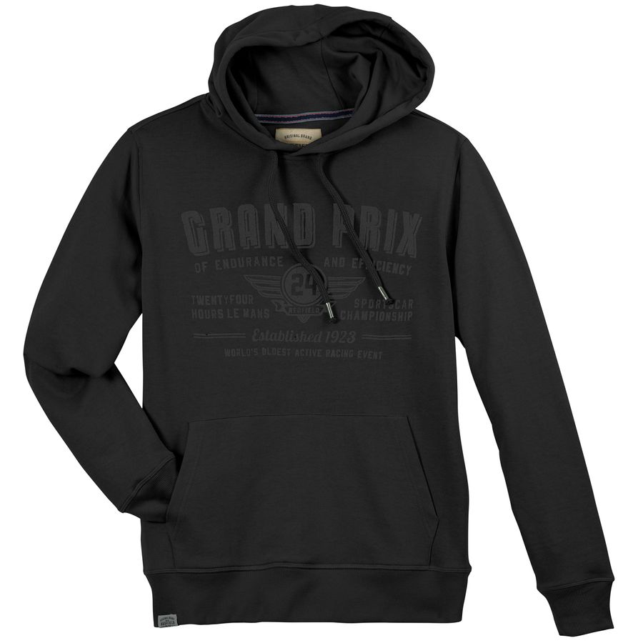 Redfield Hoodie Übergröße Grand Prix schwarz