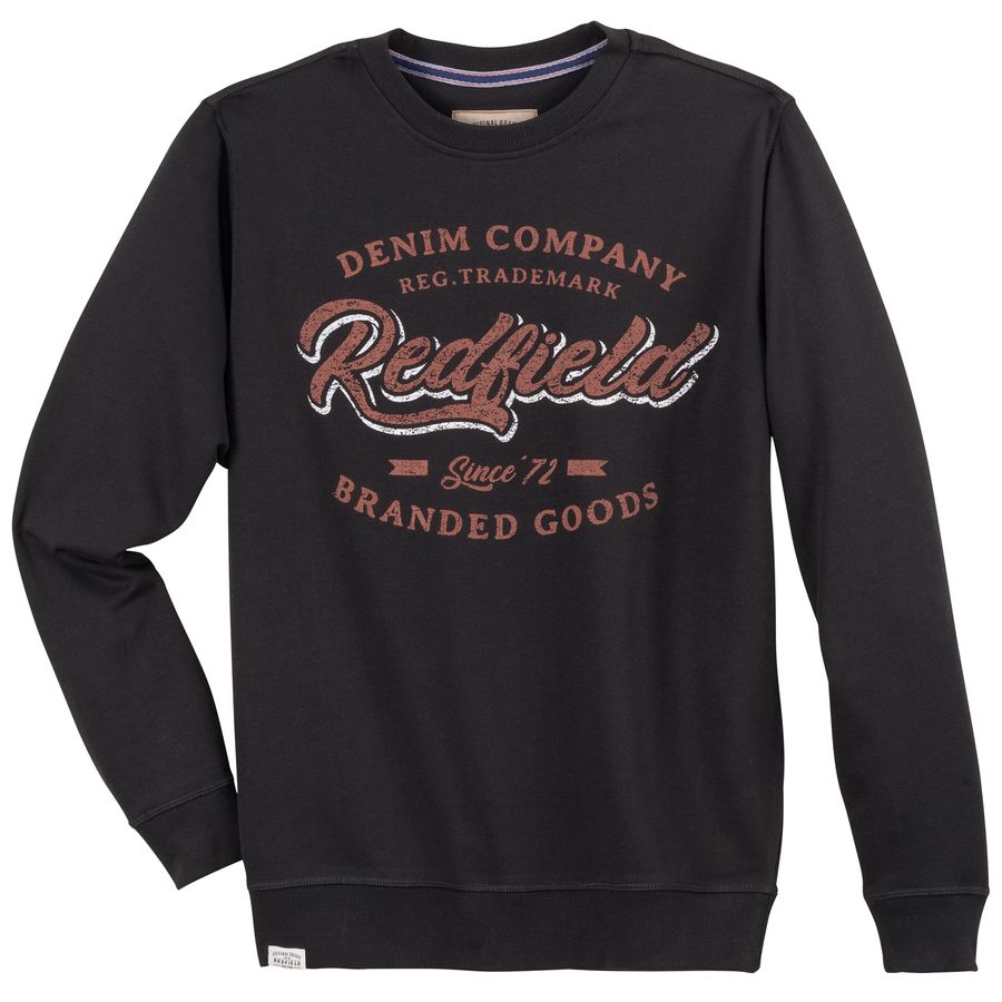 Redfield XXL Sweatshirt Vintage-Logoprint schwarz