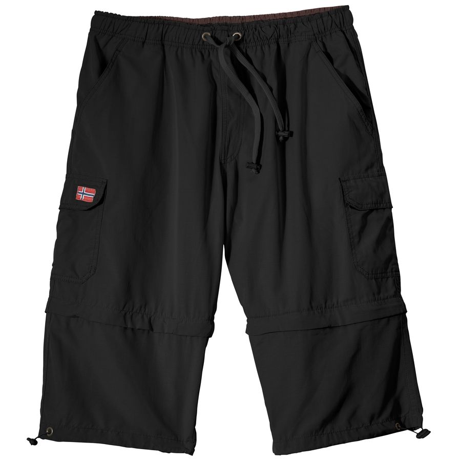 Abraxas Zipp-off-Bermuda schwarz Übergröße