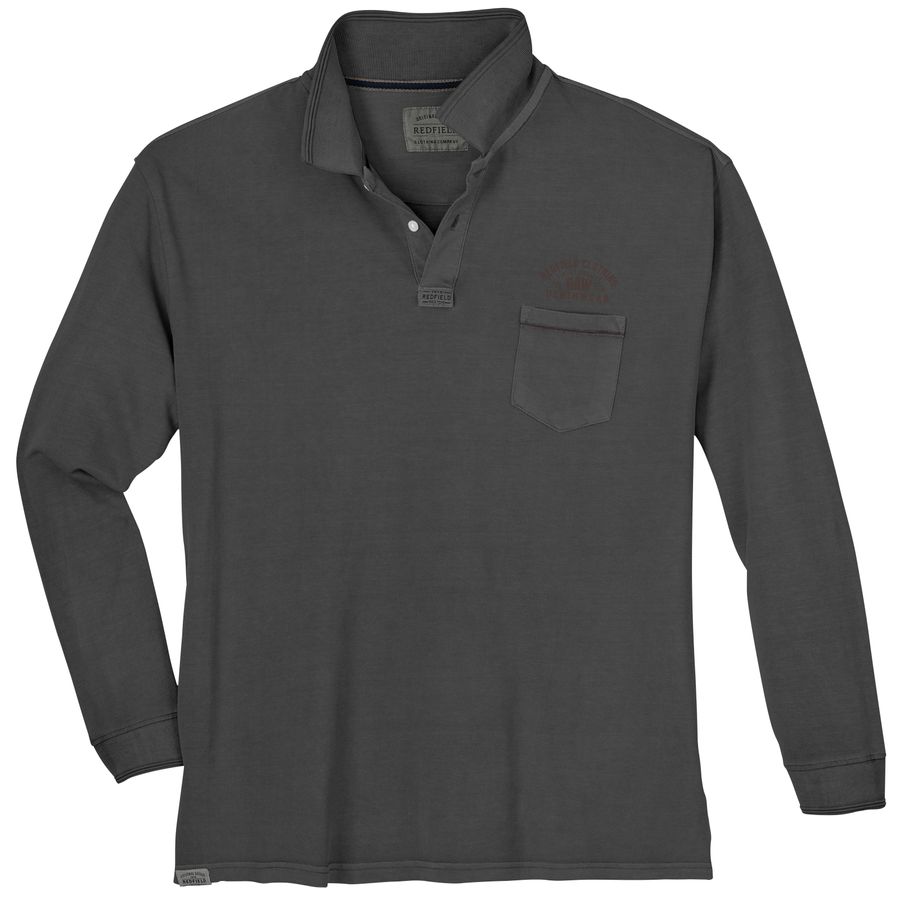 Redfield Polo-Longsleeve XXL schwarz Used Look