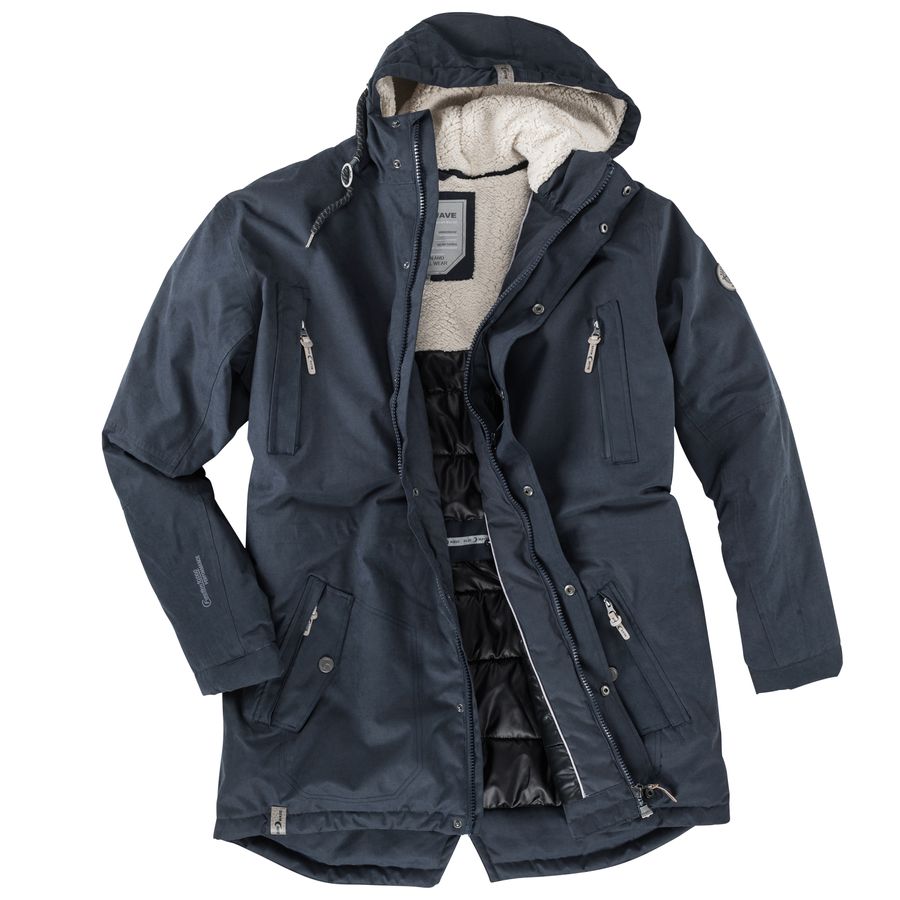Blue Wave Funktions-Winterparka Übergröße marine