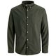 Jack&Jones XXL Langarmhemd Twill oliv uni JJEOXFORD