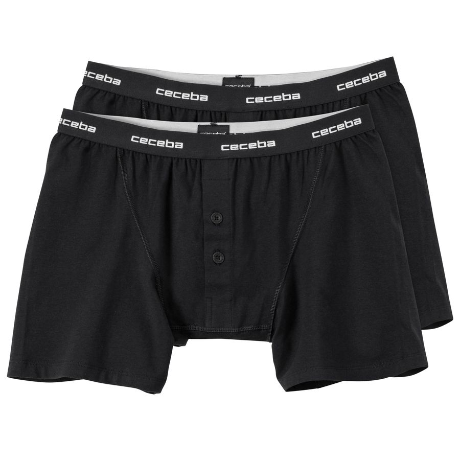 Ceceba 2er-Pack Übergrößen Stretch-Pants schwarz