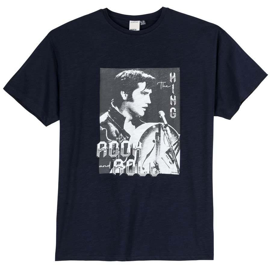 North56Denim XXL Fan T-Shirt navy Elvis Presley