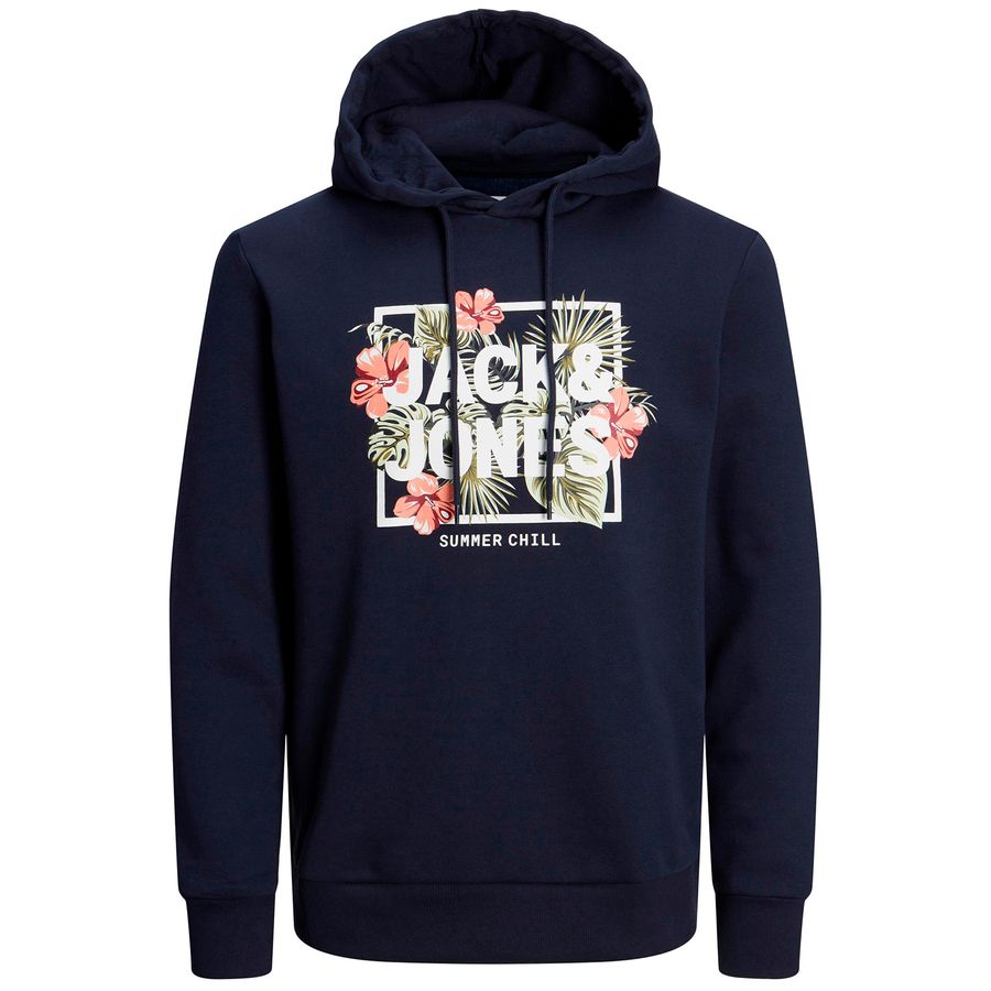 Jack&Jones leichter XXL Hoodie navy JJBECS SHAPE