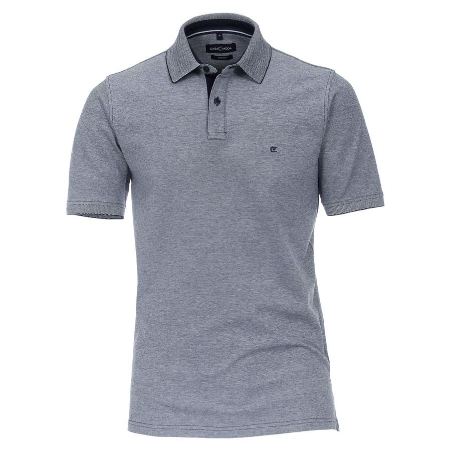 CasaModa Stretch-Poloshirt Übergröße navy melange