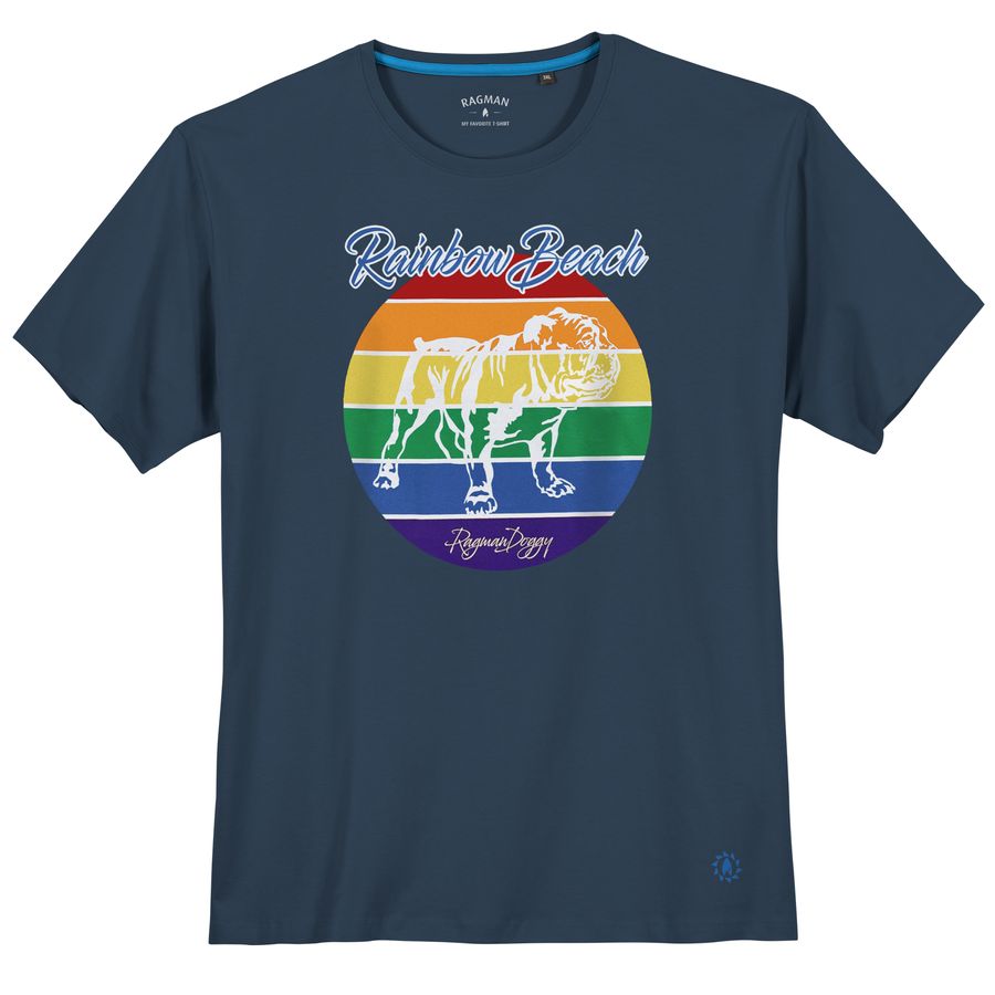 Ragman Print T-Shirt XXL nachtblau Rainbow Beach