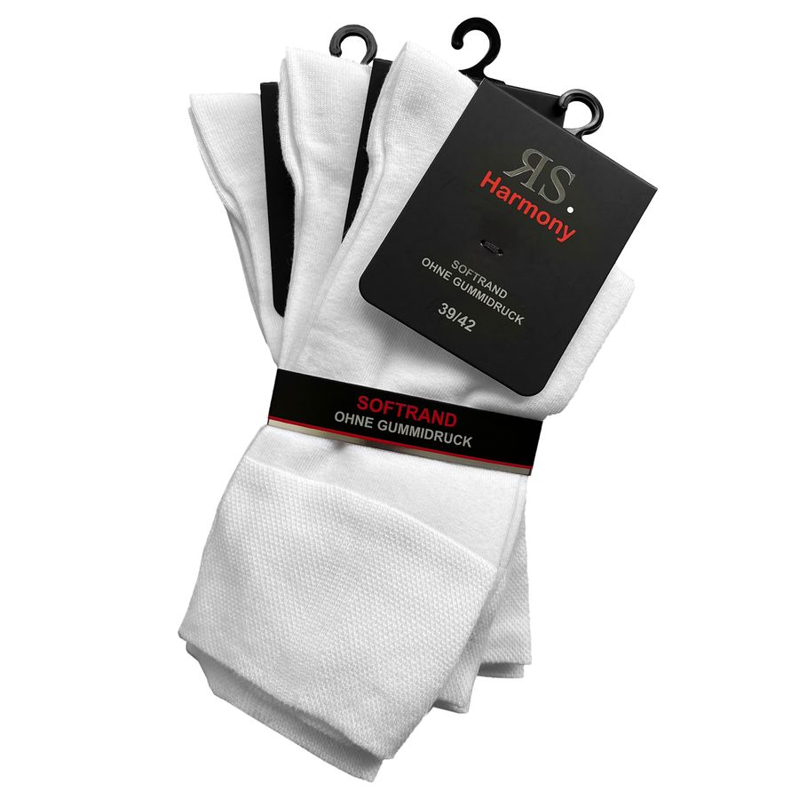 RS Harmony 3er-Pack Socken weiß ohne Gummidruck