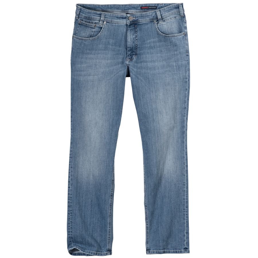 Paddock's XXL Stretch-Jeans Pipe hellblau Used Look