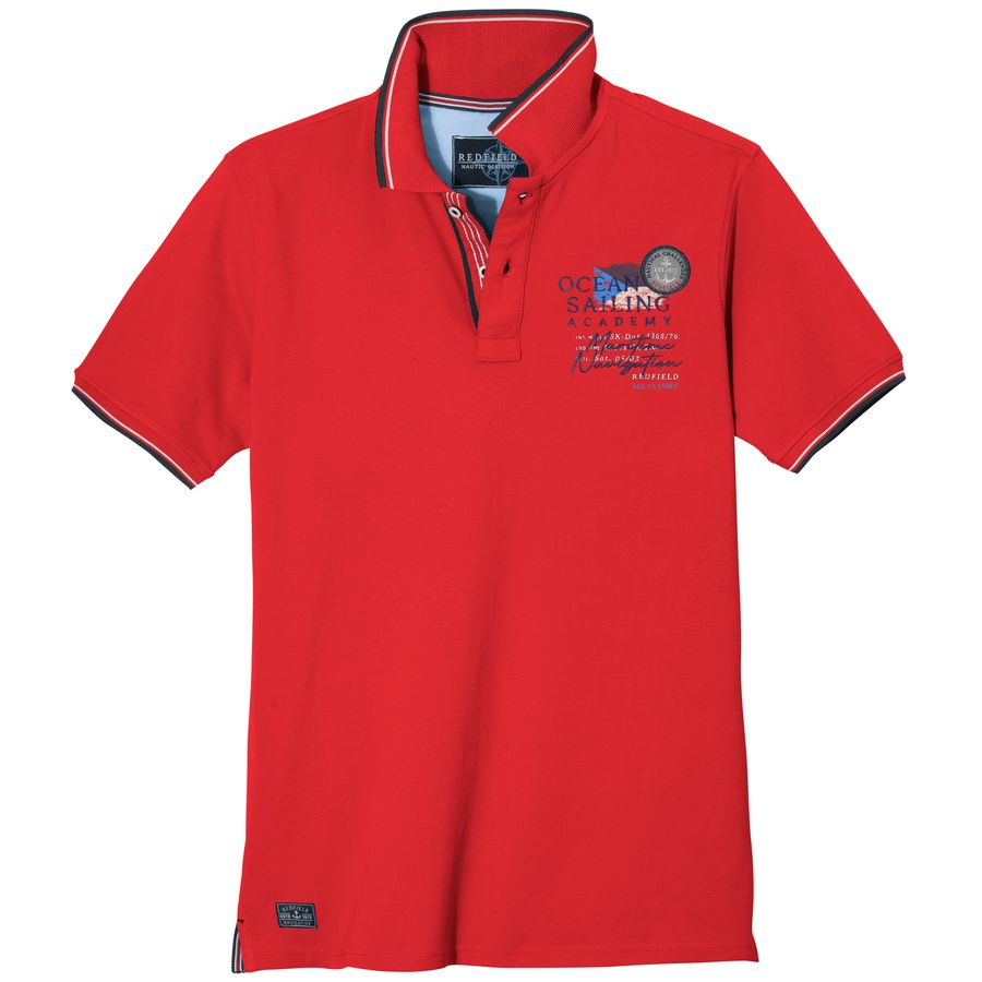 Redfield XXL Poloshirt paprikarot maritim Ocean Sailing