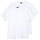 2er Pack V-Neck T-Shirt weiß Adamo Übergröße