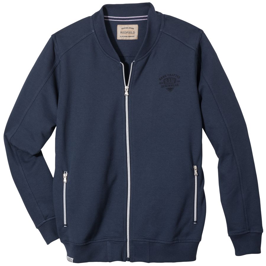 Redfield Übergrößen College-Sweatjacke denimblau