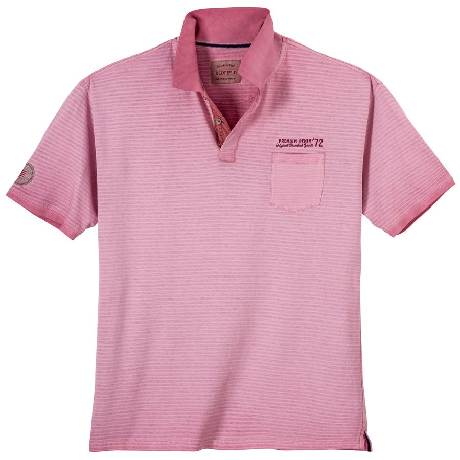 Redfield XXL Poloshirt Streifen-Look altrosa used