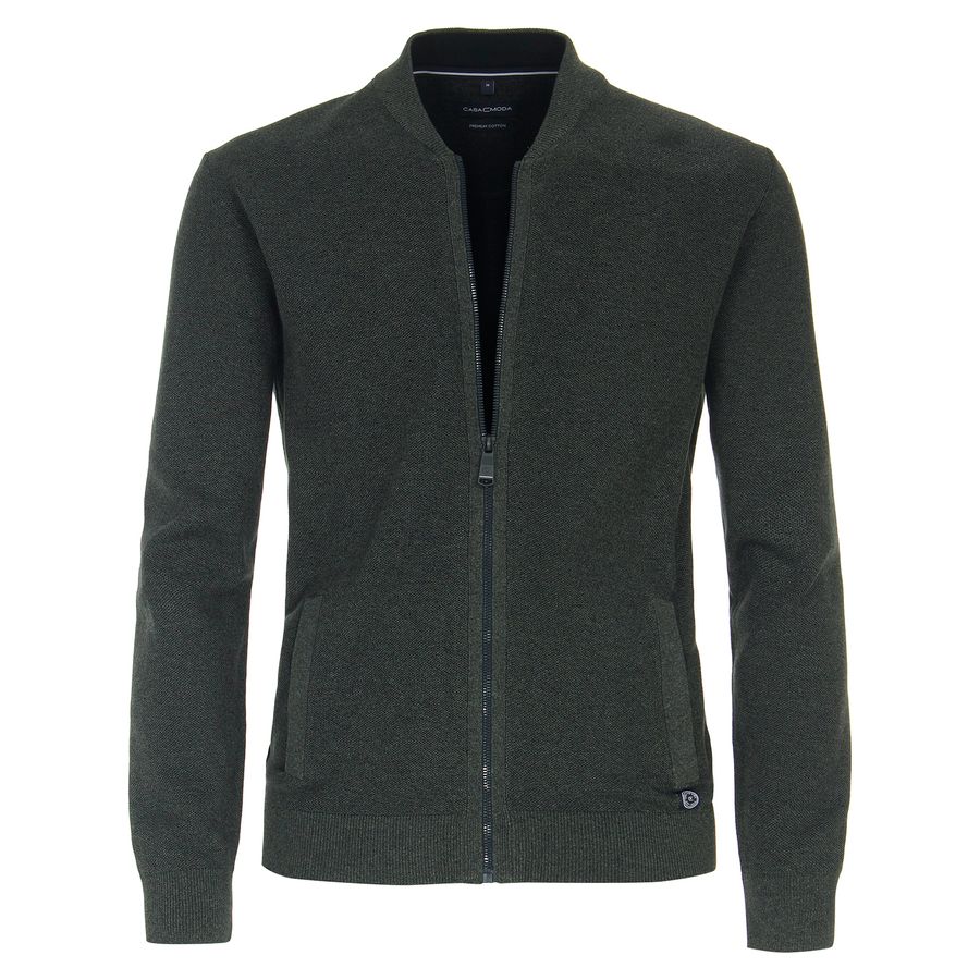 CasaModa Struktur XXL Strickjacke blaugrün melange