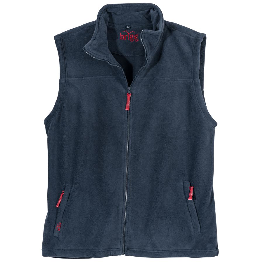 Fleece-Weste Übergröße dunkelblau Brigg