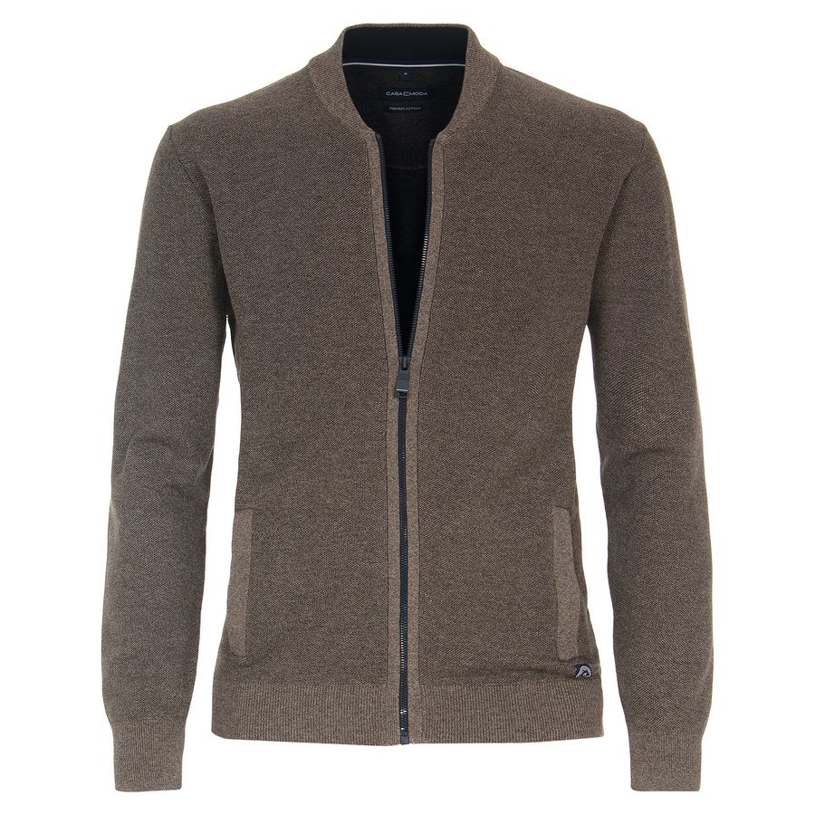 CasaModa Struktur XXL Strickjacke taupe melange