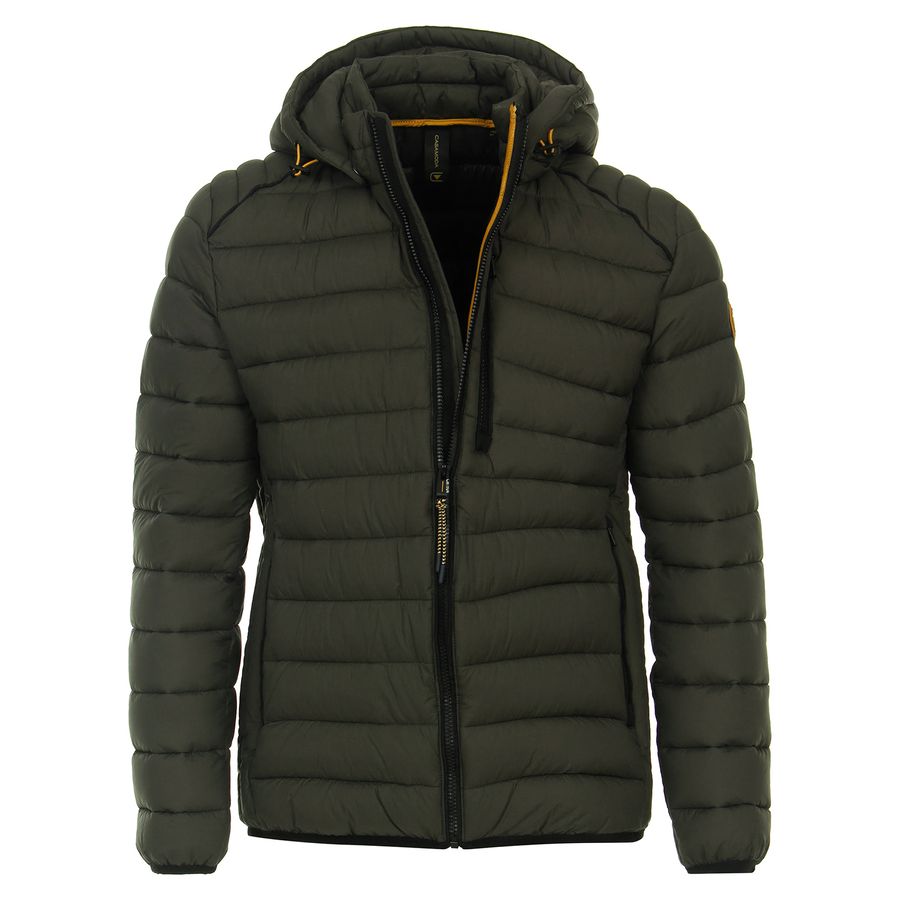XXL CasaModa Steppjacke oliv abnehmbare Kapuze
