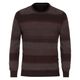 Übergrößen CasaModa Pullover Streifenoptik bordeaux