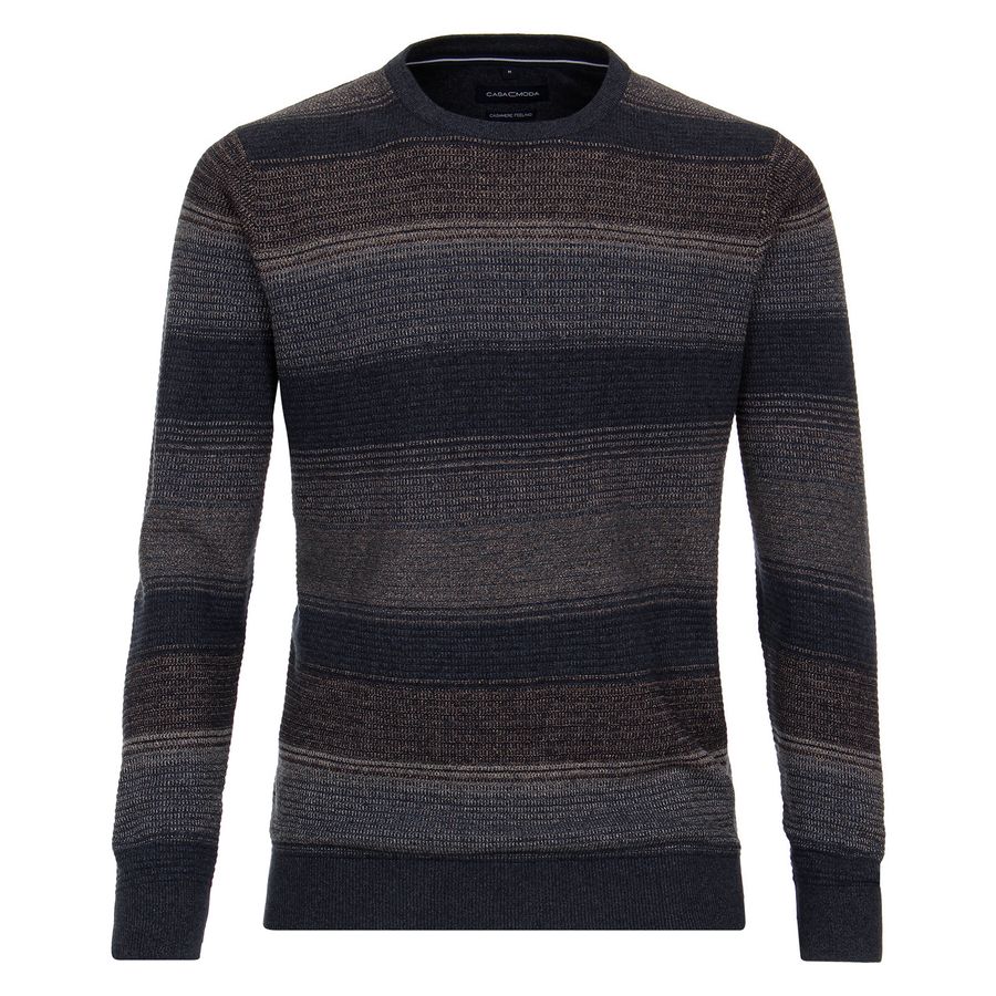 CasaModa XXL Pullover Streifenoptik rauchblau-beige