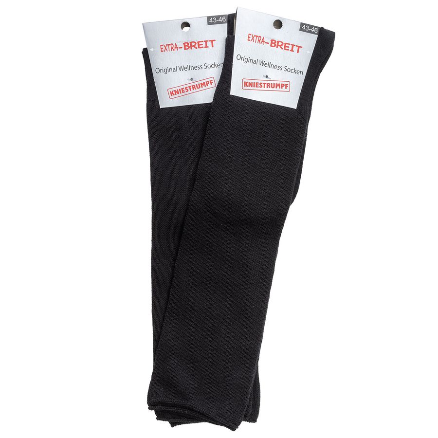 2er-Pack Wellness Kniestrümpfe schwarz Wowerat
