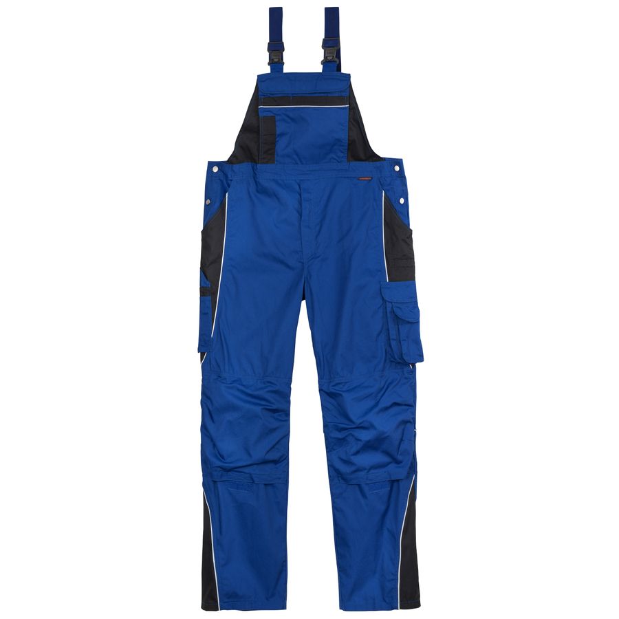 XXL Qualitex Arbeits-Latzhose "Pro" blau/schwarz