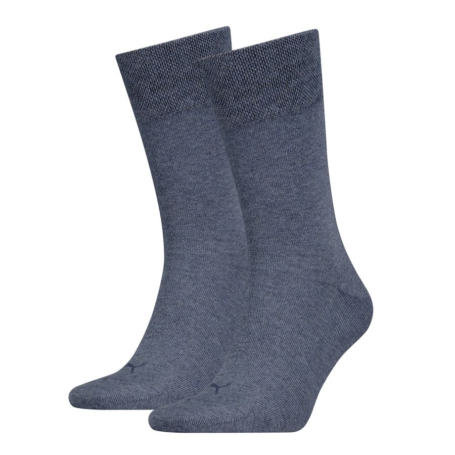 Puma Socken Classic Piquee blau ohne Gummi 2er-Pack