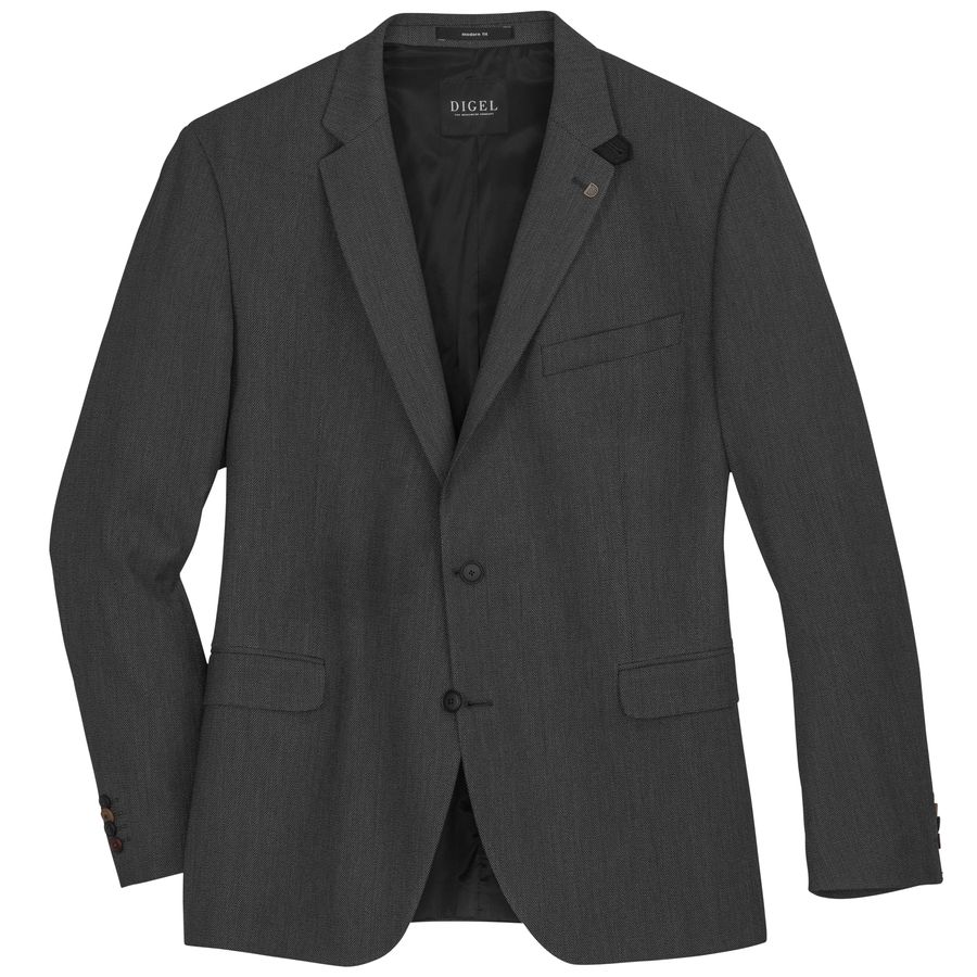 Digel Stretch-Sakko XXL Micro-Struktur anthrazit Ezzo