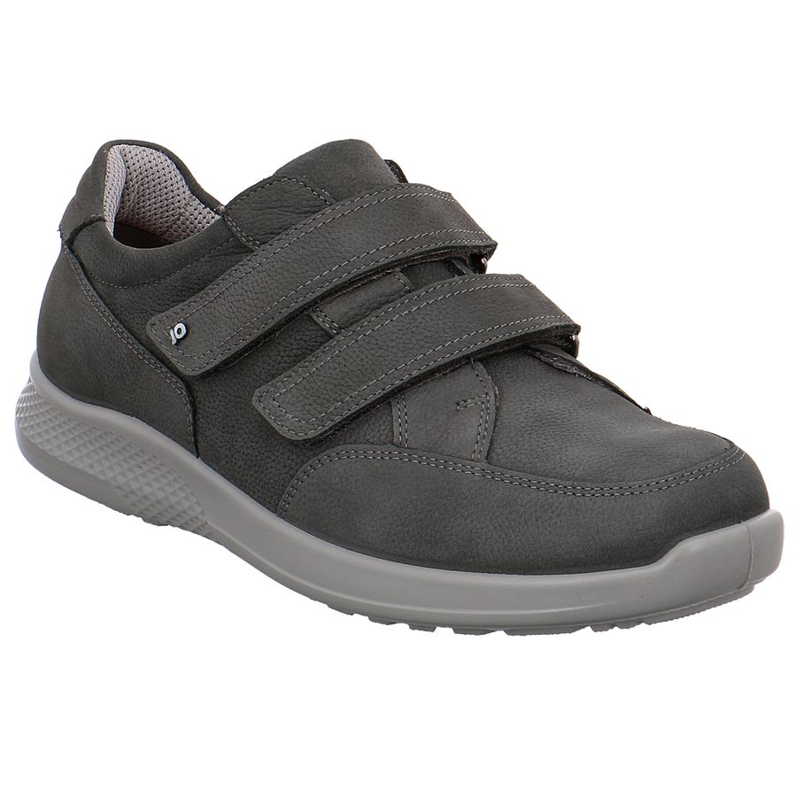 Jomos Klett Slipper Campus Leder grau extra weit