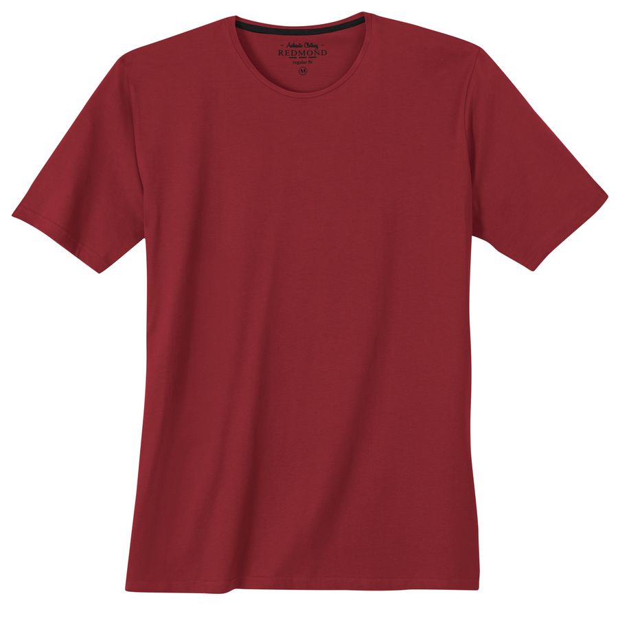 Redmond Basic T-Shirt paprikarot Übergröße Rundhals