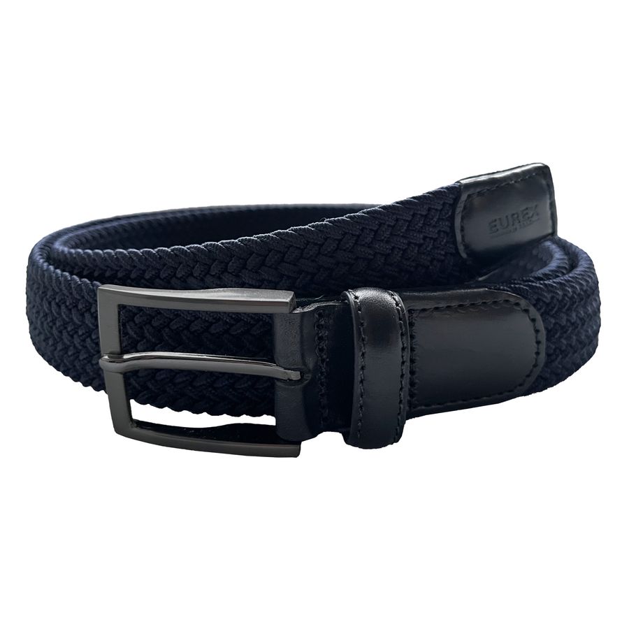 Eurex Brax Stretch Flechtgürtel Überlänge dunkelblau