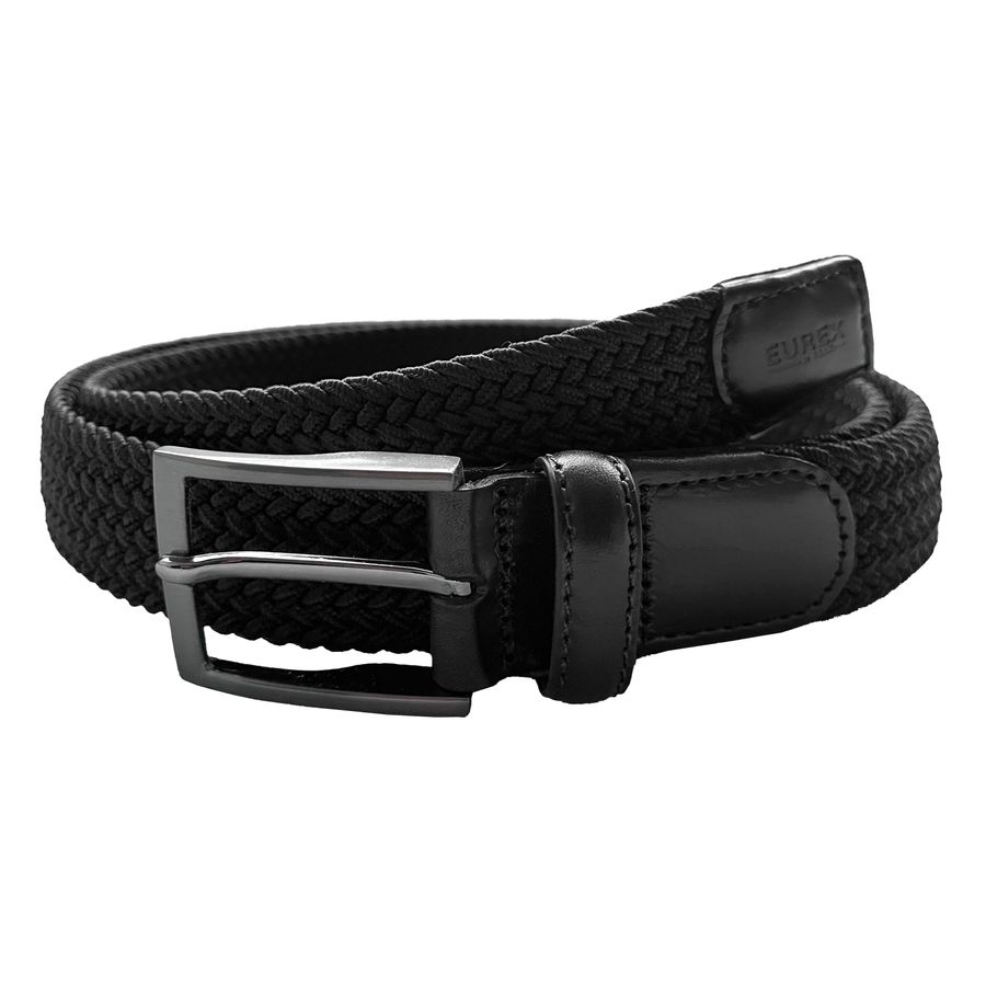 Eurex Brax Stretch Flechtgürtel Überlänge schwarz