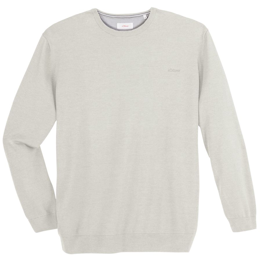 s.Oliver XXL Feinstrickpullover wollweiß melange