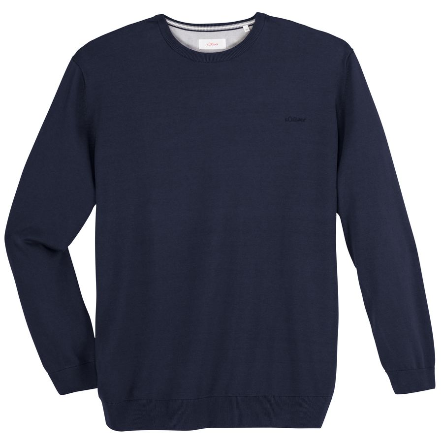 s.Oliver XXL Rundhals-Feinstrickpullover navy