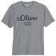 s.Oliver Übergrößen T-Shirt grau Logo-Frontprint s.Oliver Übergrößen T-Shirt grau Logo-Frontprint