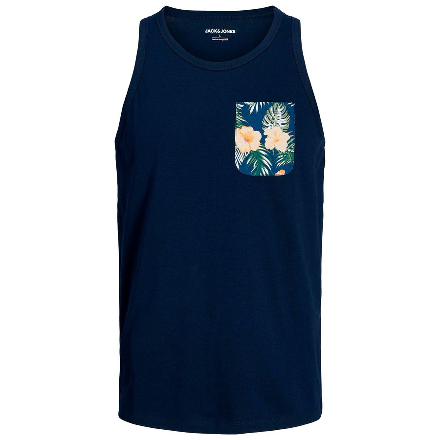 Jack&Jones Tanktop XXL JJCHILL navy Brusttasche