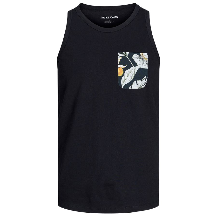 Jack&Jones Tanktop XXL JJCHILL schwarz Brusttasche