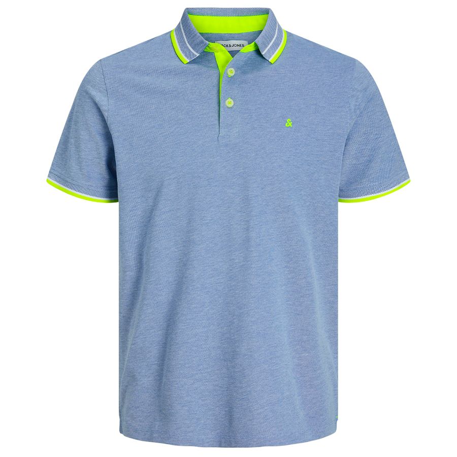 Jack&Jones Poloshirt XXL hellblau melange JJEPAULOS