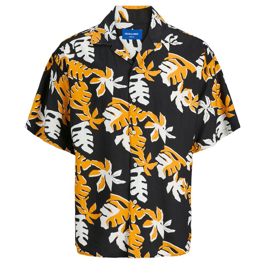 Jack&Jones XXL Hemd JOREASTER MARSHALL schwarz-gelb