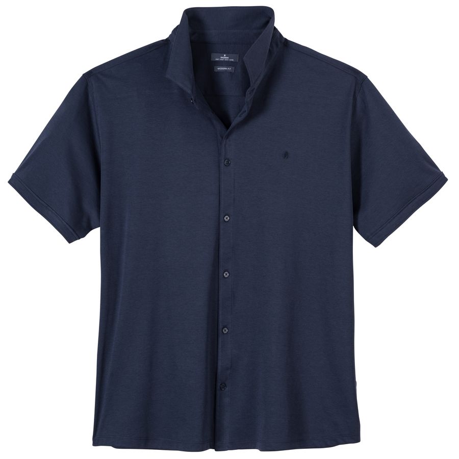 Ragman Softknit Poloshirt durchgeknöpft navy XXL