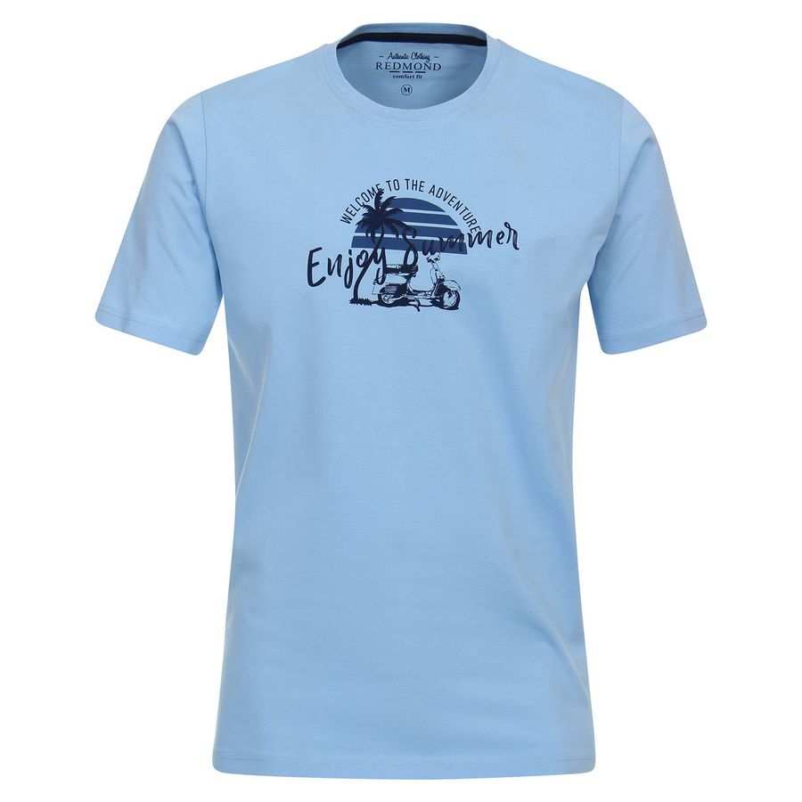 Redmond T-Shirt XXL hellblau sommerlicher Print