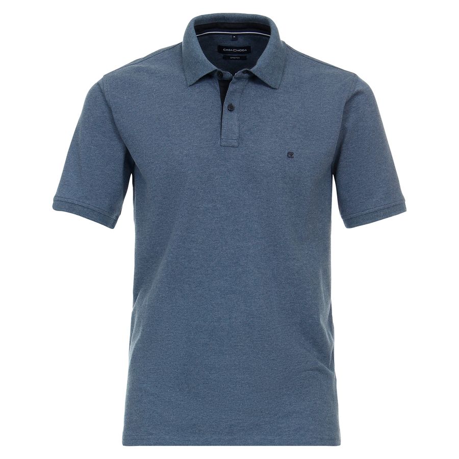 CasaModa Stretch-Poloshirt XXL rauchblau melange