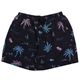 Abraxas XXL Badeshorts schwarz-rosa Palmen-Print