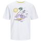 Jack&Jones Shirt XXL JJZION weiß Totenkopfprint