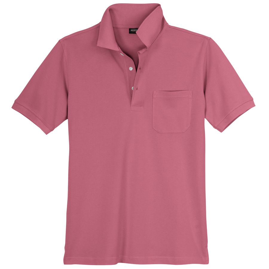Redfield Ralph Übergrößen Poloshirt dunkelrosa