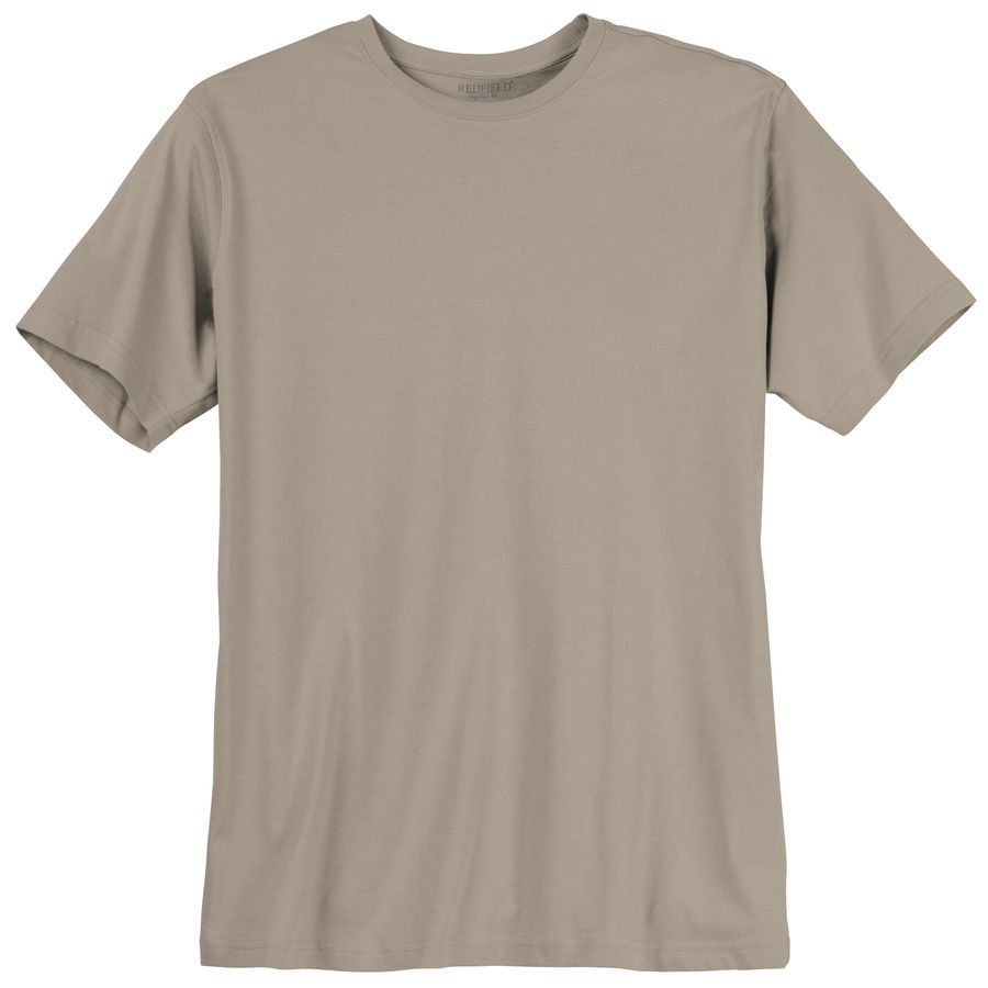 Redfield Basic T-Shirt Übergröße beige Tom