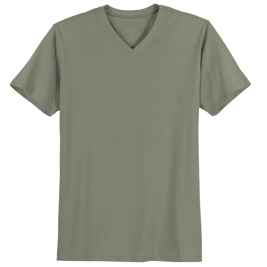 Redfield V-Neck T-Shirt Übergröße Quentin oliv