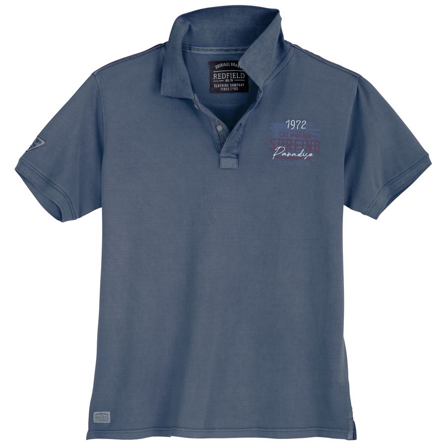 Redfield Übergrößen Poloshirt SURFING denimblau